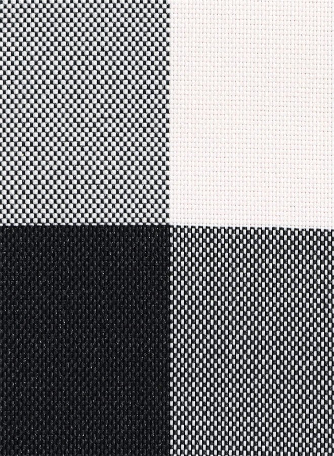 Moslovstar Rustic Farmhouse Buffalo Check Cafe Curtains 48 Inch Long Rod Pocket Gingham Tiers Curtains for Living Room, Black/White, Set of 2 - Image 5